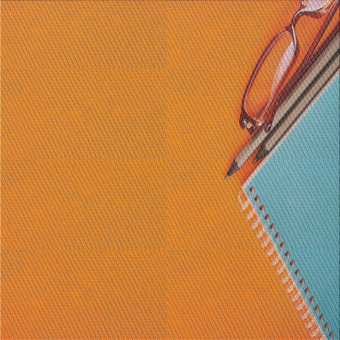 Square Patterned Metallic Gold Novelty Rug, pat486