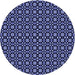 Square Patterned Blue Rug, pat487blu