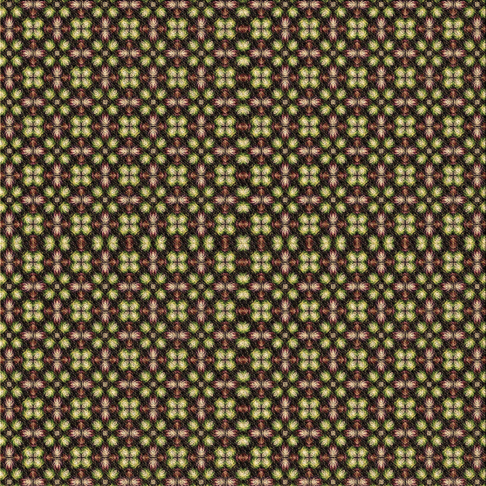 Round Patterned Red Rug, pat487brn