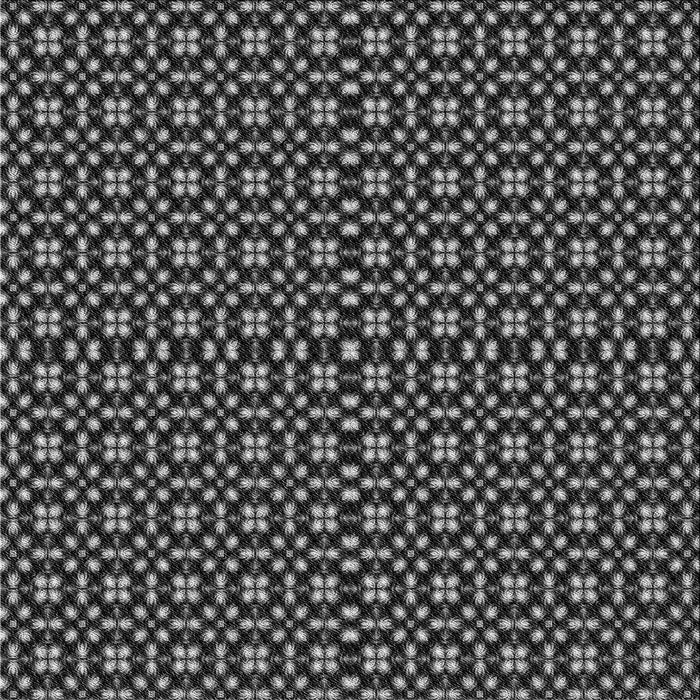 Round Patterned Charcoal Black Rug, pat487gry