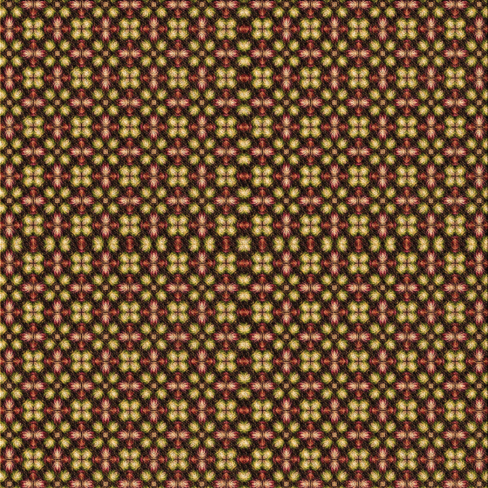 Round Patterned Red Rug, pat487org