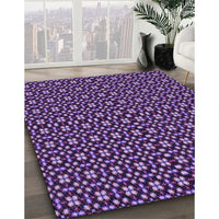 Patterned Medium Orchid Purple Rug, pat487pur