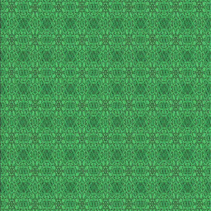 Machine Washable Transitional Green Rug, wshpat488grn
