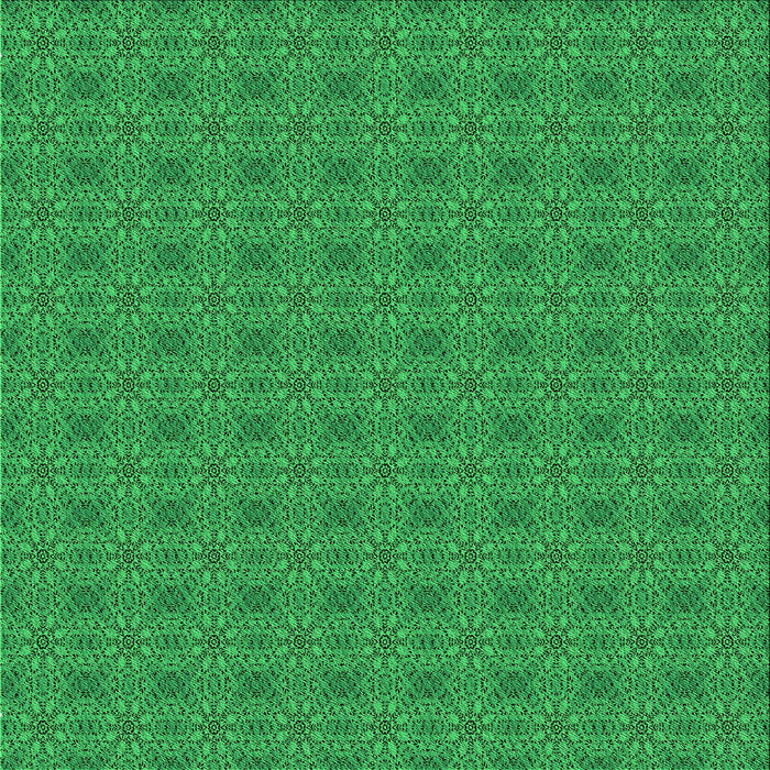 Round Patterned Green Rug, pat488grn