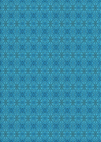 Machine Washable Transitional Blue Rug, wshpat488lblu