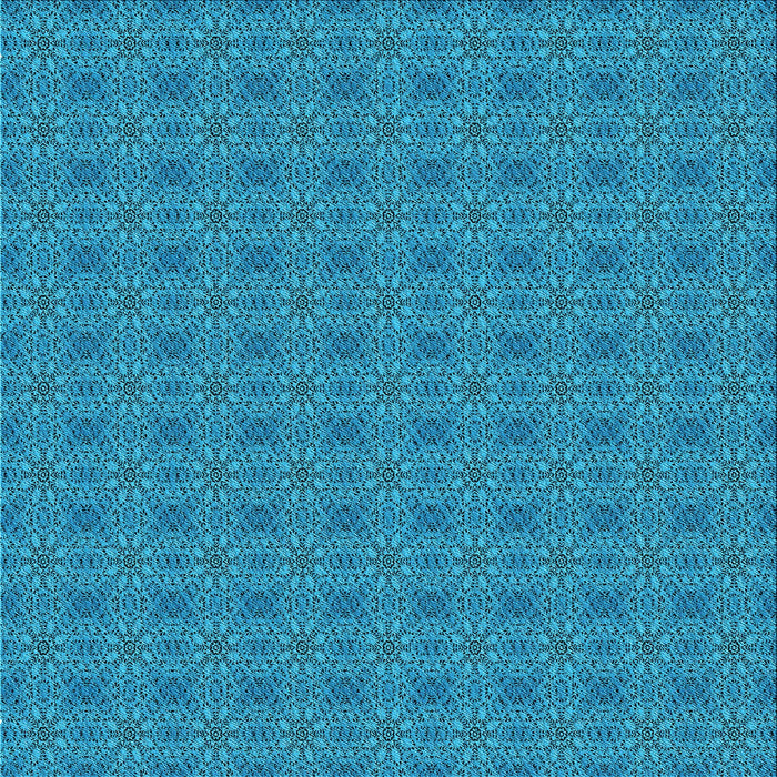 Round Machine Washable Transitional Blue Rug, wshpat488lblu