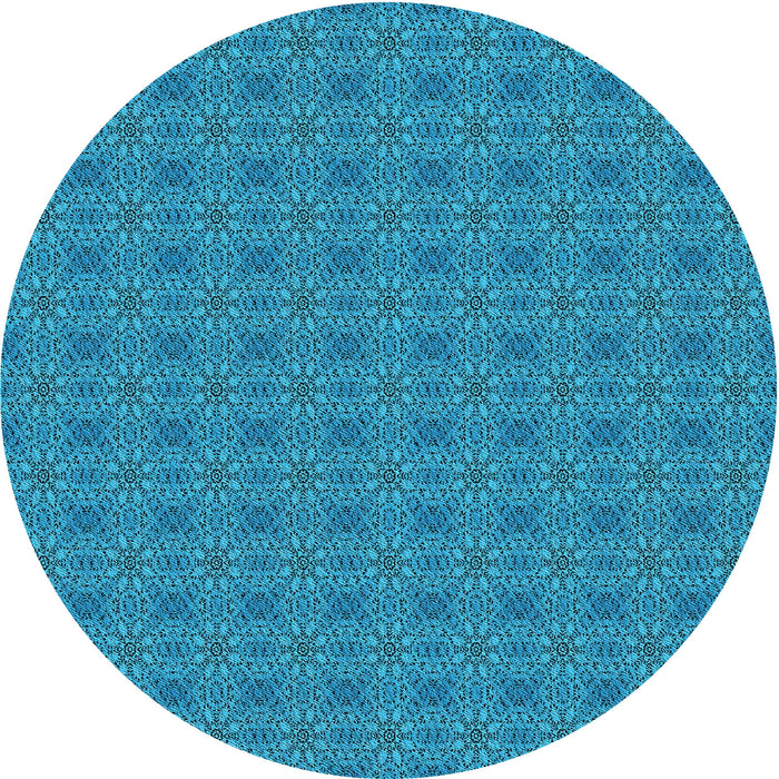 Square Patterned Blue Rug, pat488lblu