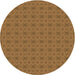 Square Patterned Saddle Brown Rug, pat488org