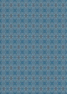 Patterned Blue Novelty Rug, pat488