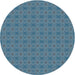 Square Machine Washable Transitional Blue Rug, wshpat488