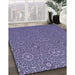 Machine Washable Transitional Purple Mimosa Purple Rug in a Family Room, wshpat489blu