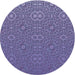 Square Machine Washable Transitional Purple Mimosa Purple Rug in a Living Room, wshpat489blu