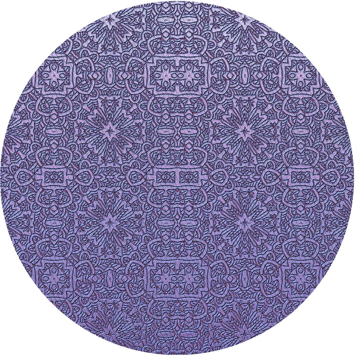 Square Patterned Purple Mimosa Purple Rug, pat489blu