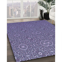 Patterned Purple Mimosa Purple Rug, pat489blu