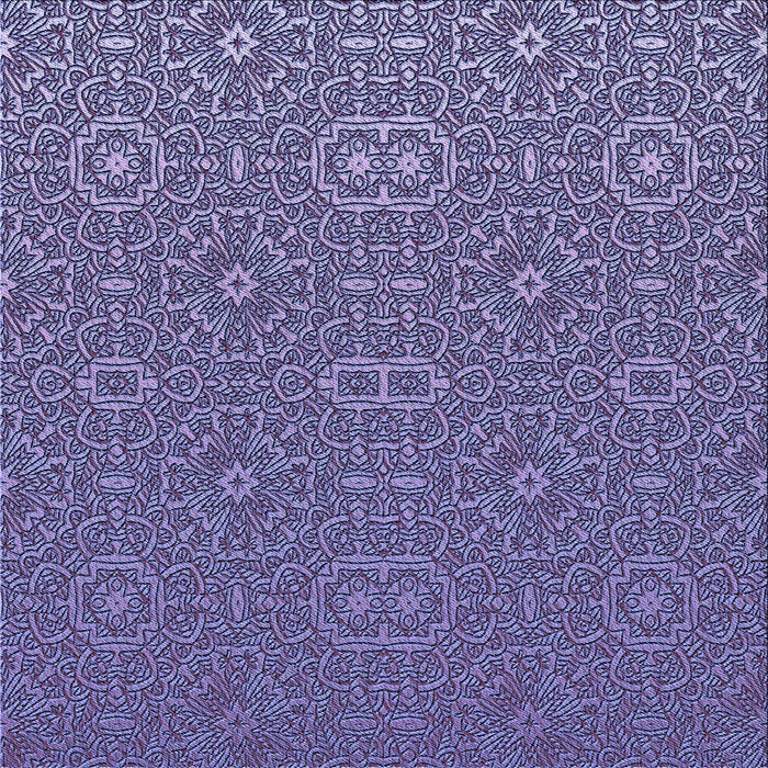 Round Machine Washable Transitional Purple Mimosa Purple Rug, wshpat489blu