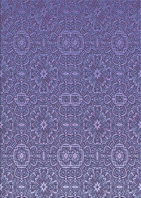 Machine Washable Transitional Purple Mimosa Purple Rug, wshpat489blu