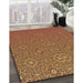 Machine Washable Transitional Yellow Rug in a Family Room, wshpat489brn