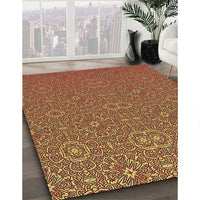 Patterned Yellow Rug, pat489brn