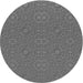 Square Patterned Dark Gray Rug, pat489gry