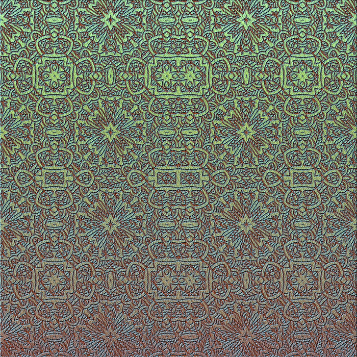 Round Patterned Dark Brown Rug, pat489lblu