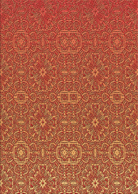 Machine Washable Transitional Orange Rug, wshpat489org