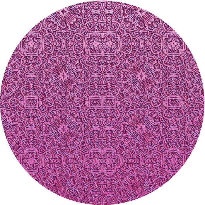 Square Patterned Medium Violet Red Pink Rug, pat489pur