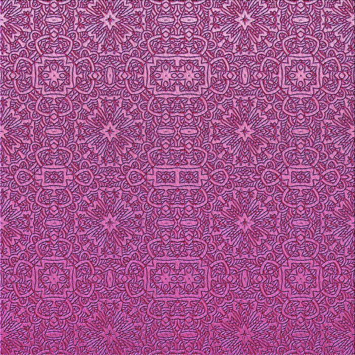 Round Patterned Medium Violet Red Pink Rug, pat489pur