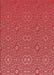 Machine Washable Transitional Red Rug, wshpat489rd