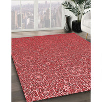 Patterned Red Rug, pat489rd