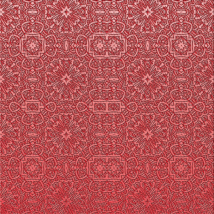 Round Patterned Red Rug, pat489rd