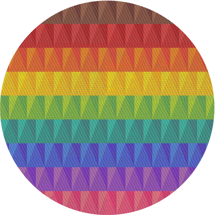 Sideview of Patterned Green Novelty Rug, pat48