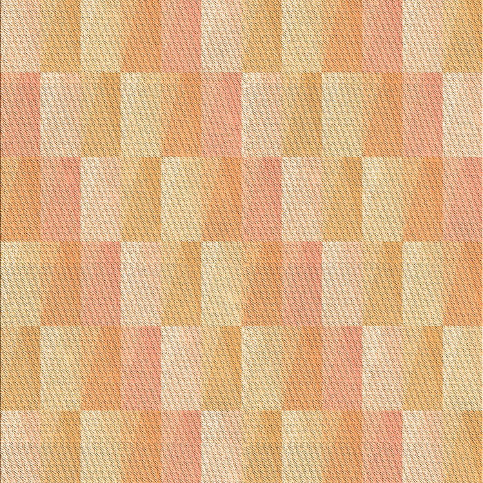 Square Patterned Orange Rug in a Living Room, pat49org