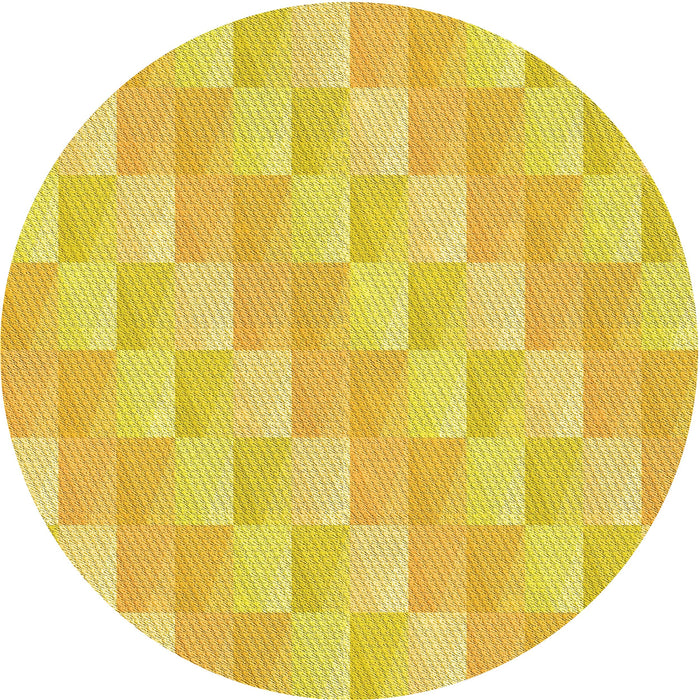 Square Patterned Yellow Rug, pat49yw
