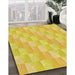 Machine Washable Transitional Yellow Rug in a Family Room, wshpat49yw