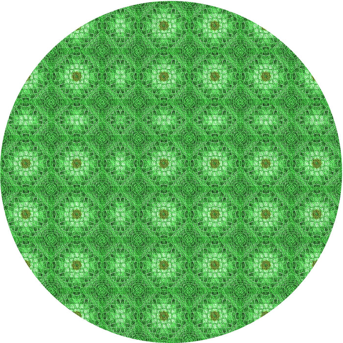 Square Patterned Neon Green Rug, pat490grn
