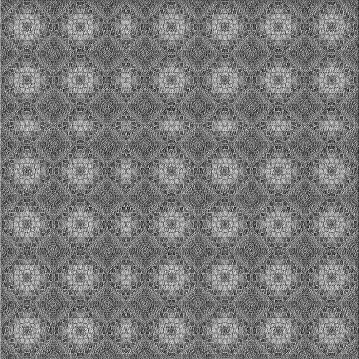 Round Patterned Gray Rug, pat490gry