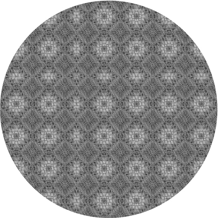 Square Patterned Gray Rug, pat490gry