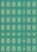 Machine Washable Transitional Turquoise Green Rug, wshpat490lblu