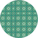 Square Machine Washable Transitional Turquoise Green Rug in a Living Room, wshpat490lblu