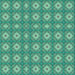 Round Patterned Turquoise Green Rug, pat490lblu