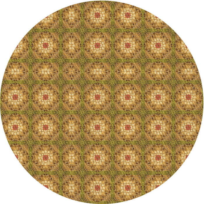 Square Machine Washable Transitional Yellow Rug in a Living Room, wshpat490org