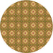 Square Patterned Yellow Rug, pat490org