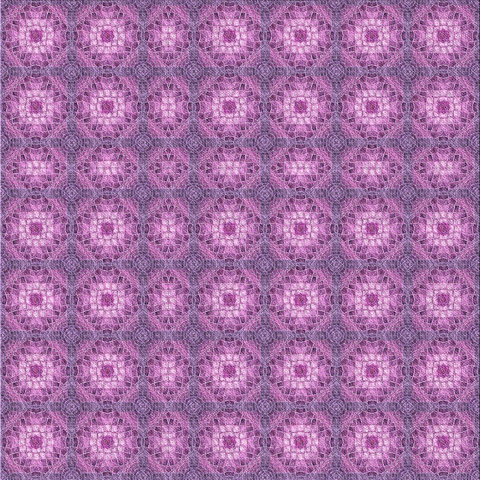 Round Machine Washable Transitional Orchid Purple Rug, wshpat490pur