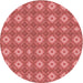 Square Machine Washable Transitional Ruby Red Rug in a Living Room, wshpat490rd