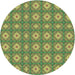 Sideview of Patterned Antique Bronze Green Novelty Rug, pat490