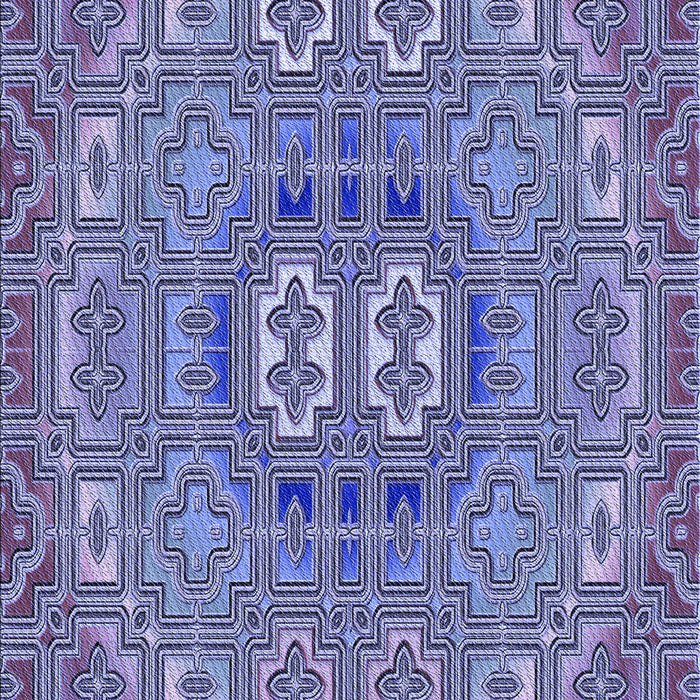 Machine Washable Transitional Deep Periwinkle Purple Rug, wshpat491blu