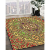 Patterned Yellow Rug, pat491brn