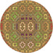 Square Patterned Yellow Rug, pat491brn