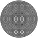 Square Patterned Dark Gray Rug, pat491gry