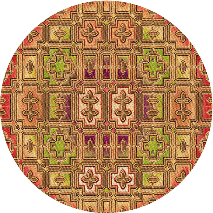 Square Machine Washable Transitional Yellow Rug in a Living Room, wshpat491org